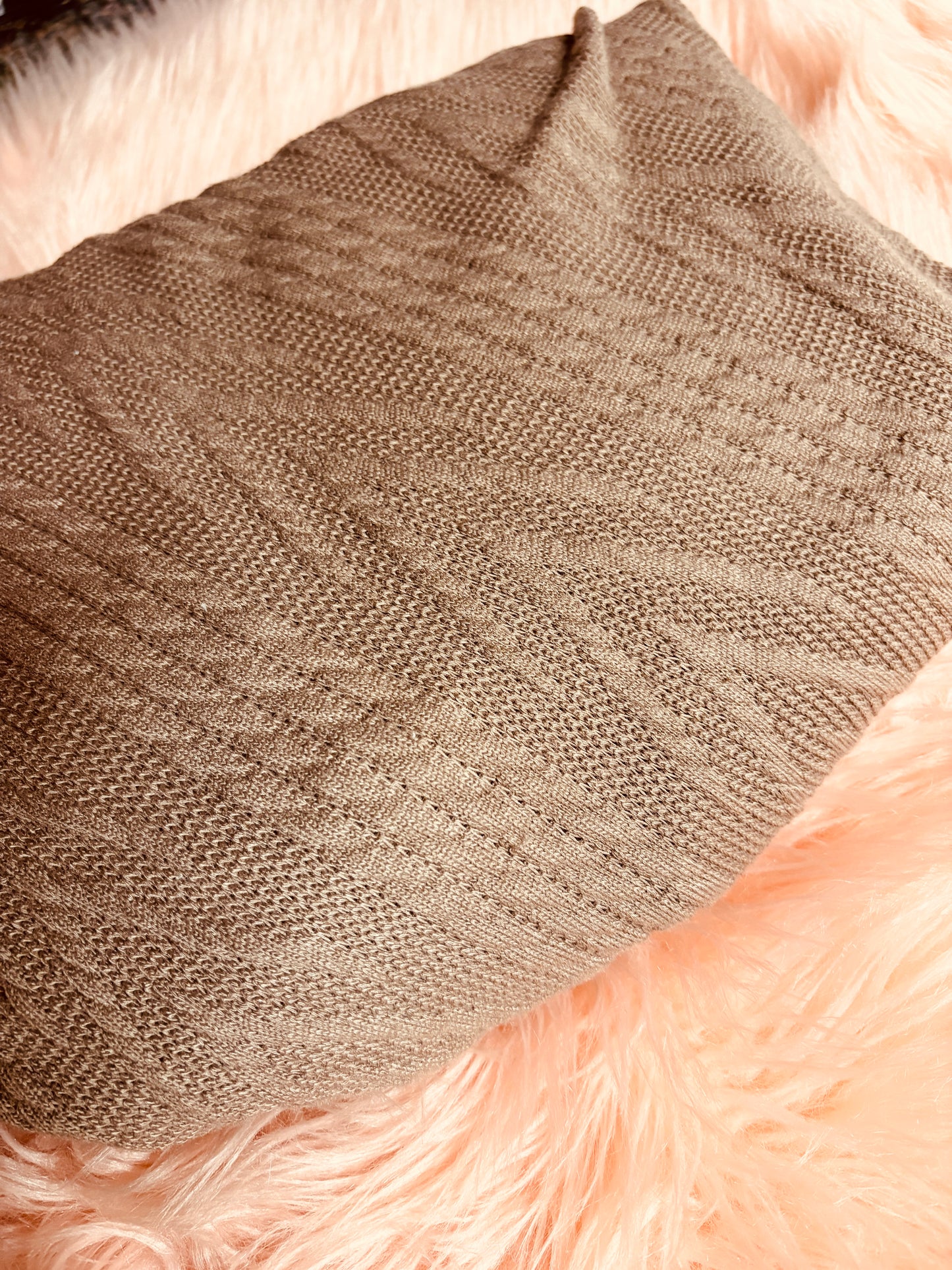 Brown cable knit