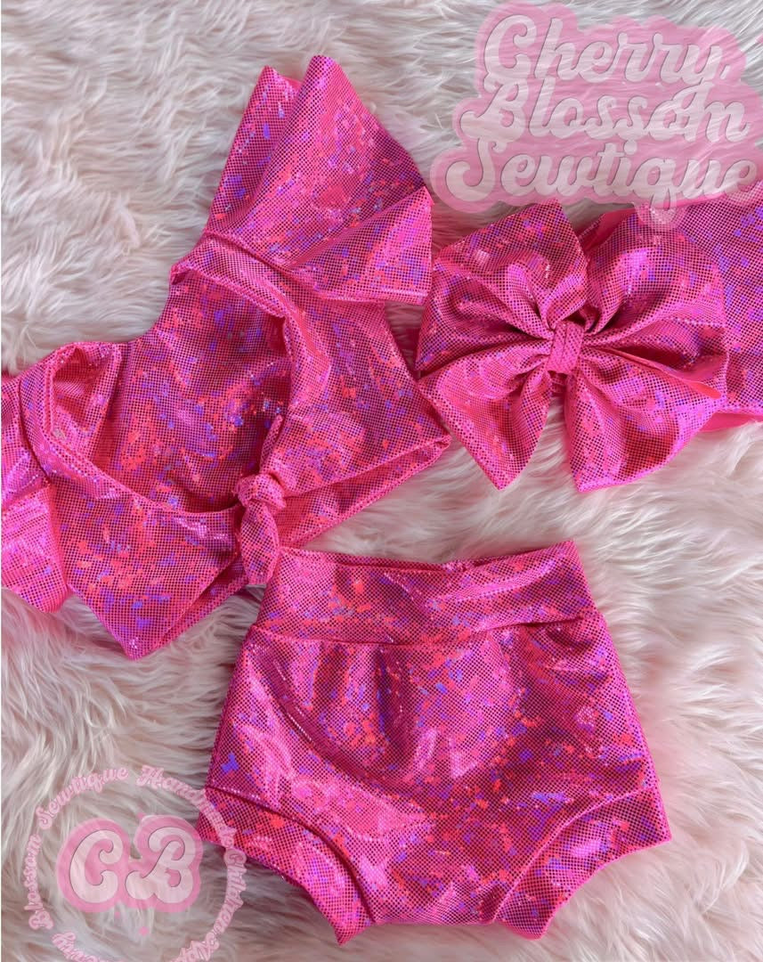 holographic Barbie pink
