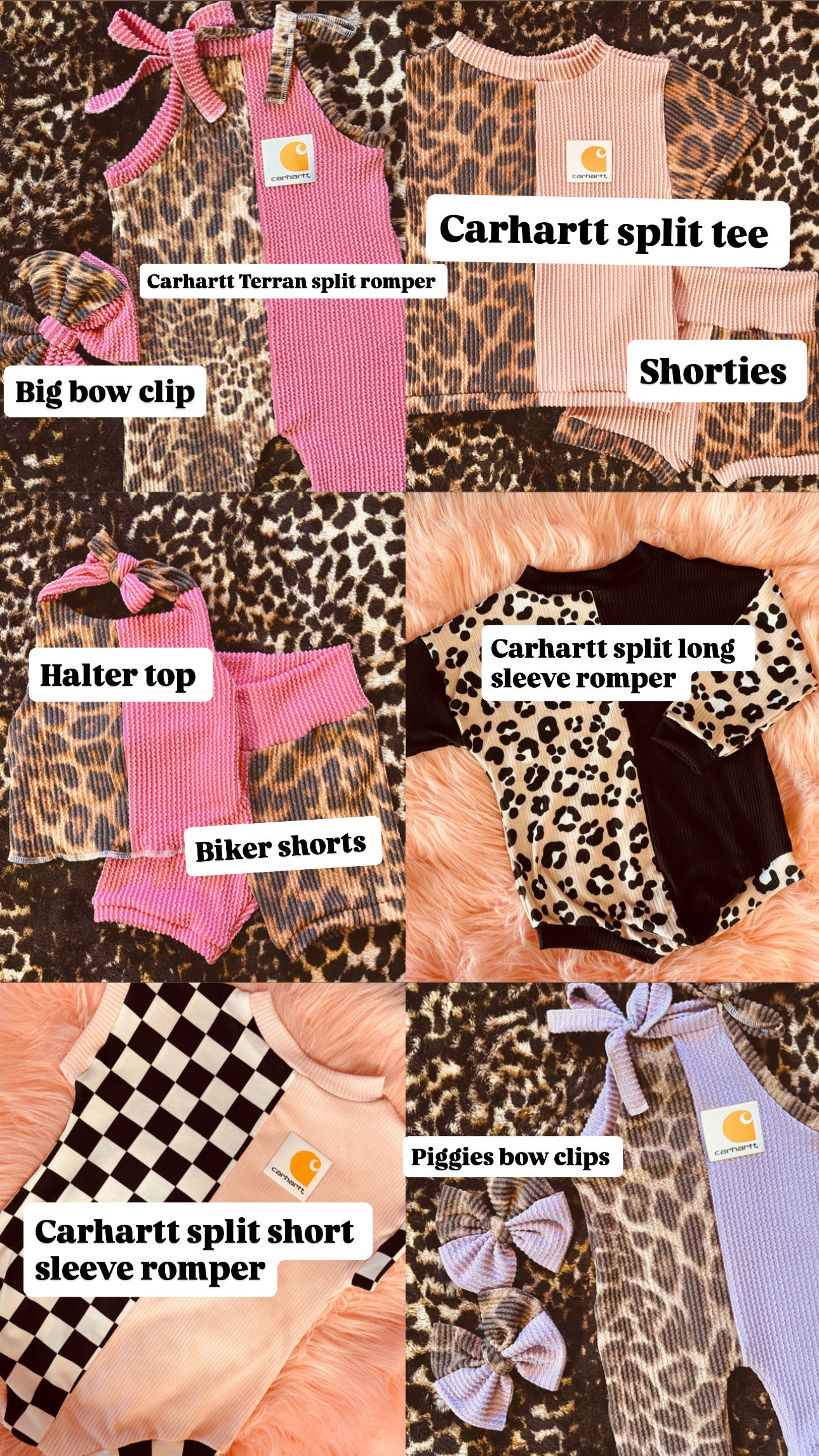 Baby pink & cheetah