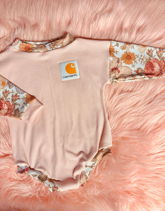 Floral carhartt romper