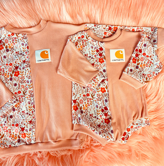 Patched carhartt romper