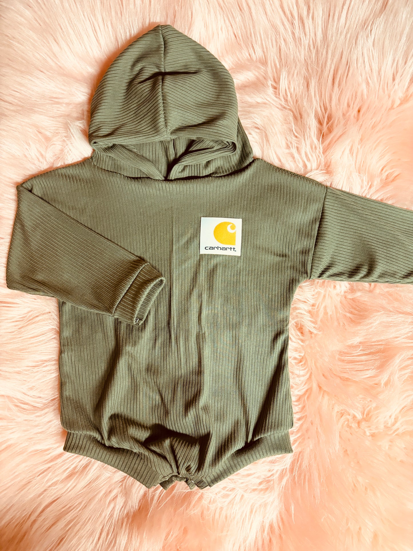 Solid hooded  carhartt romper