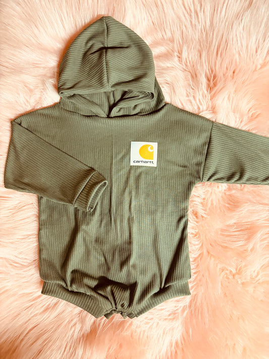 Solid hooded  carhartt romper
