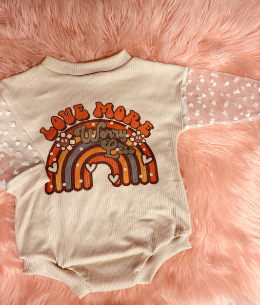 Love more worry less romper