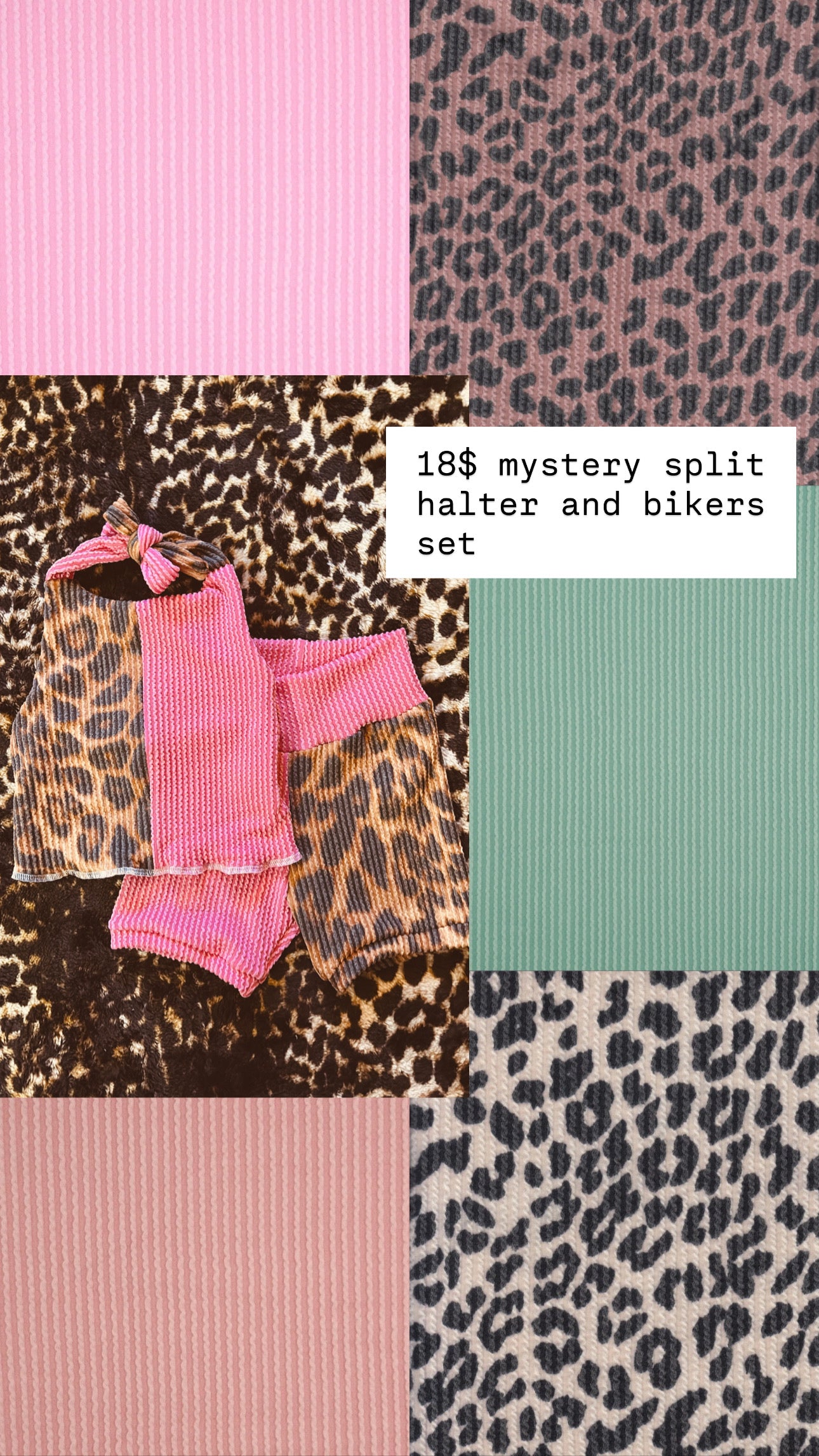 18$ mystery halter & bikers set