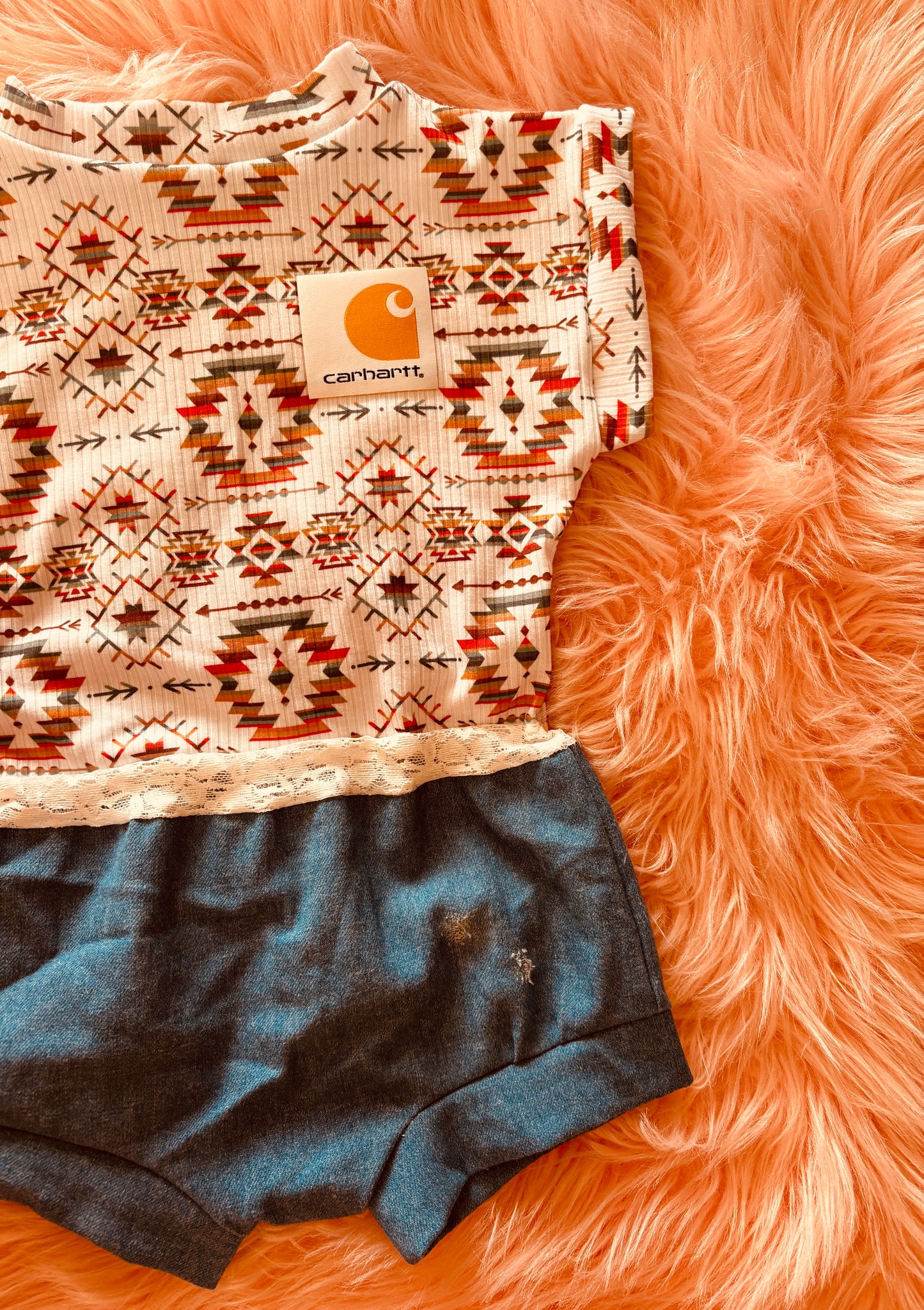 carhartt lace& denim romper