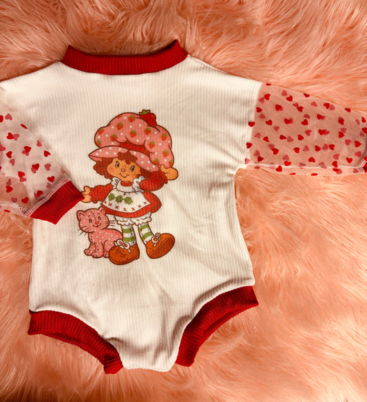 Strawberry shortcake romper