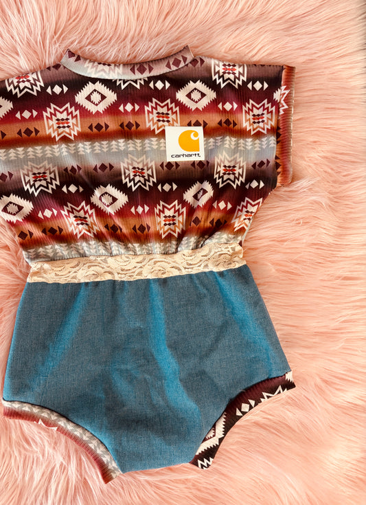 carhartt lace& denim romper