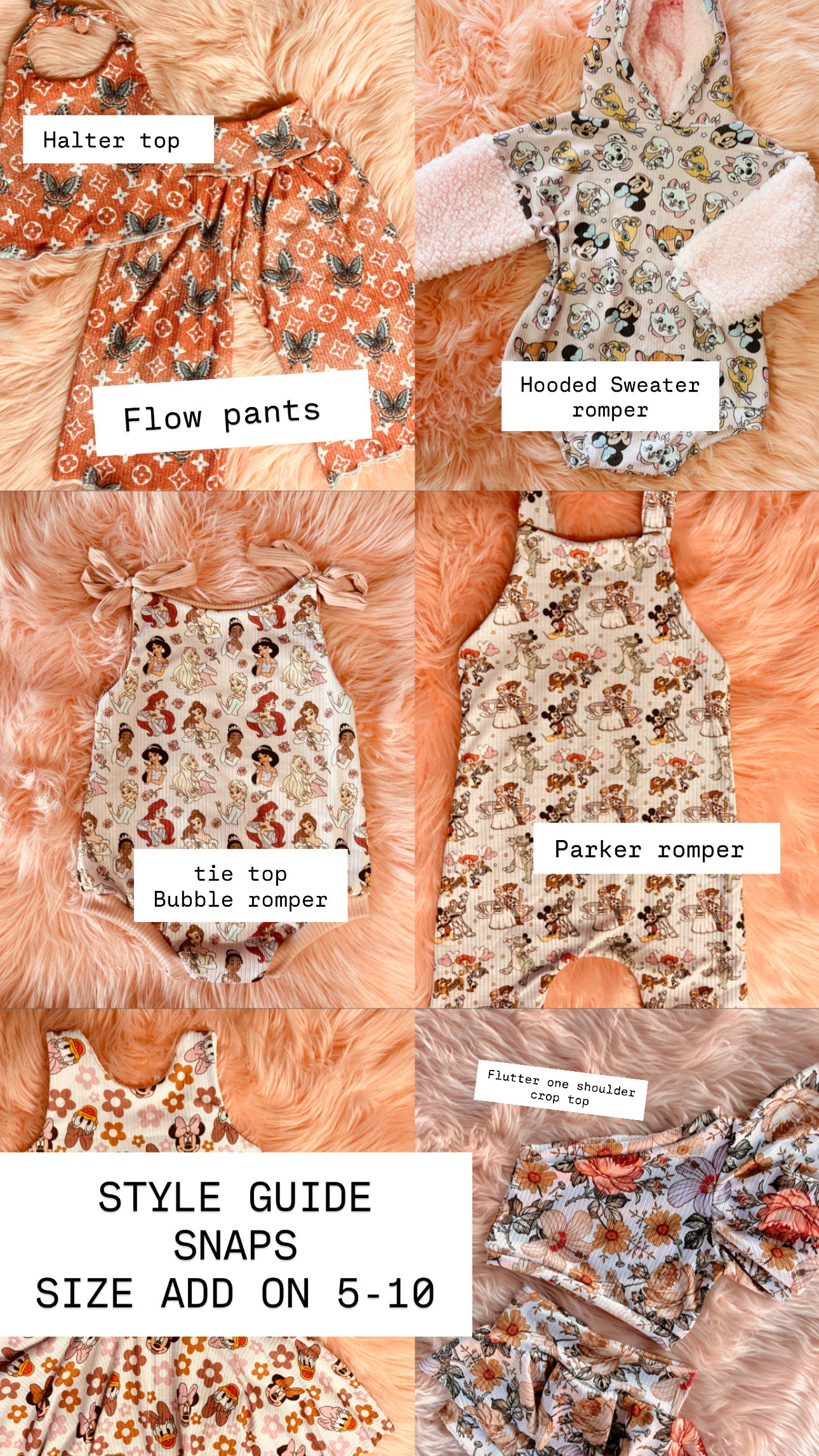 Style guide x Size 6-10 Add ons! Xsnaps add on!