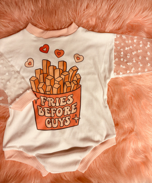 Fries before guys  romper