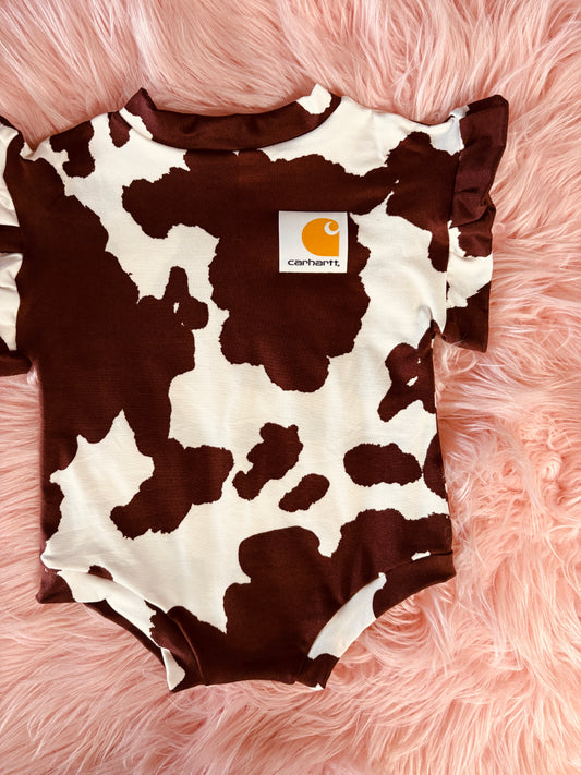 Cow carhartt romper