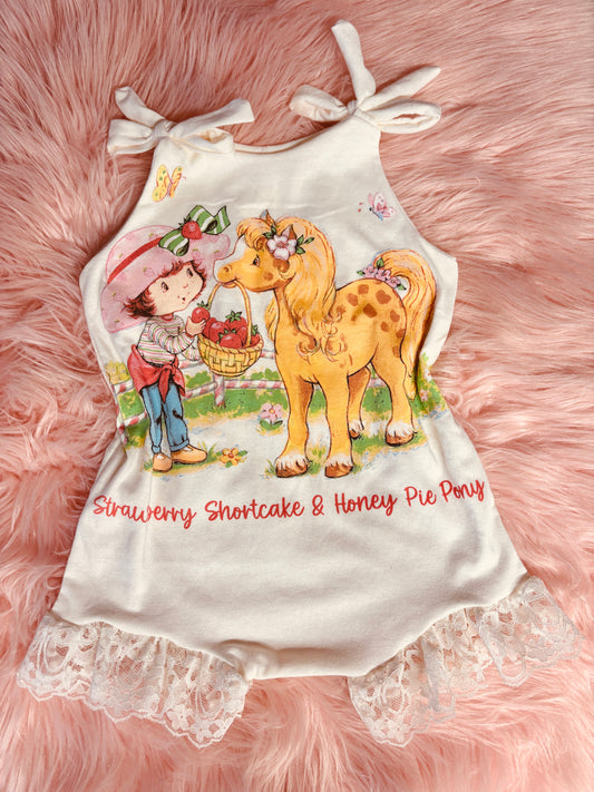 Strawberry shortcake romper