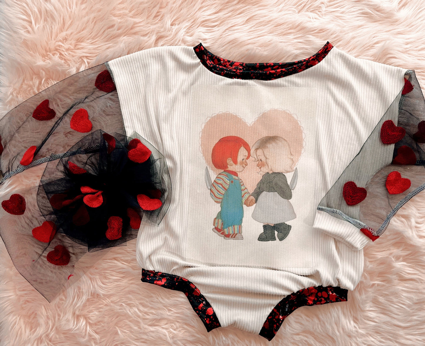 Chucky and tiffany sweater romper