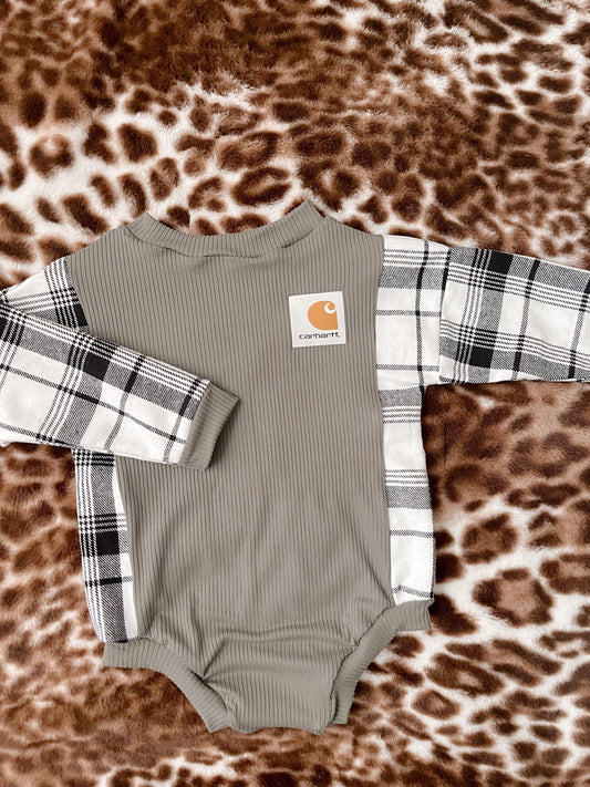 Flannel carhartt romper