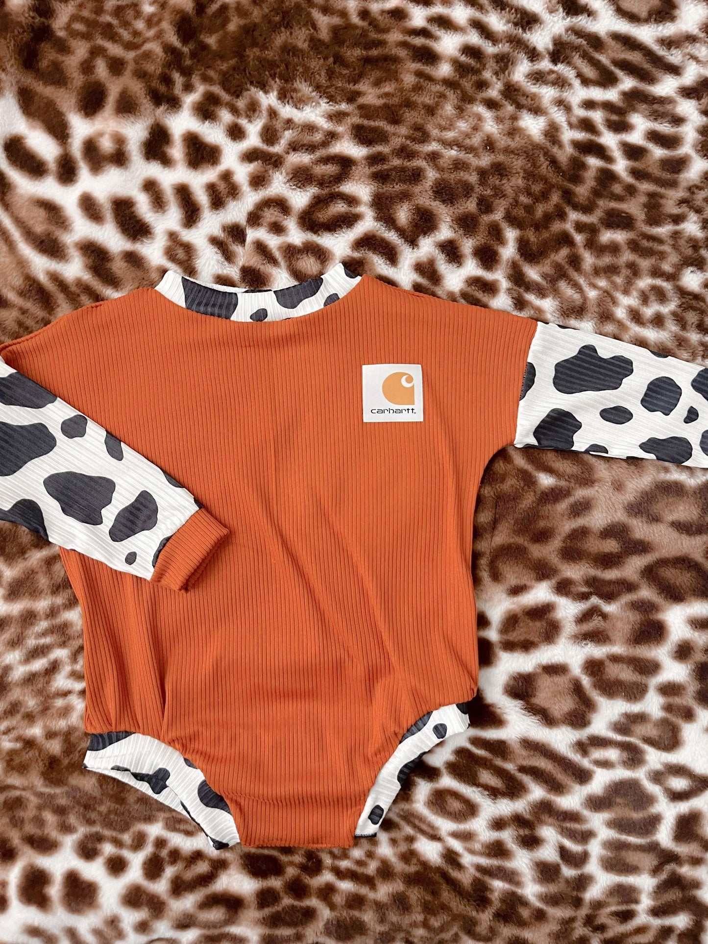 cow carhartt romper