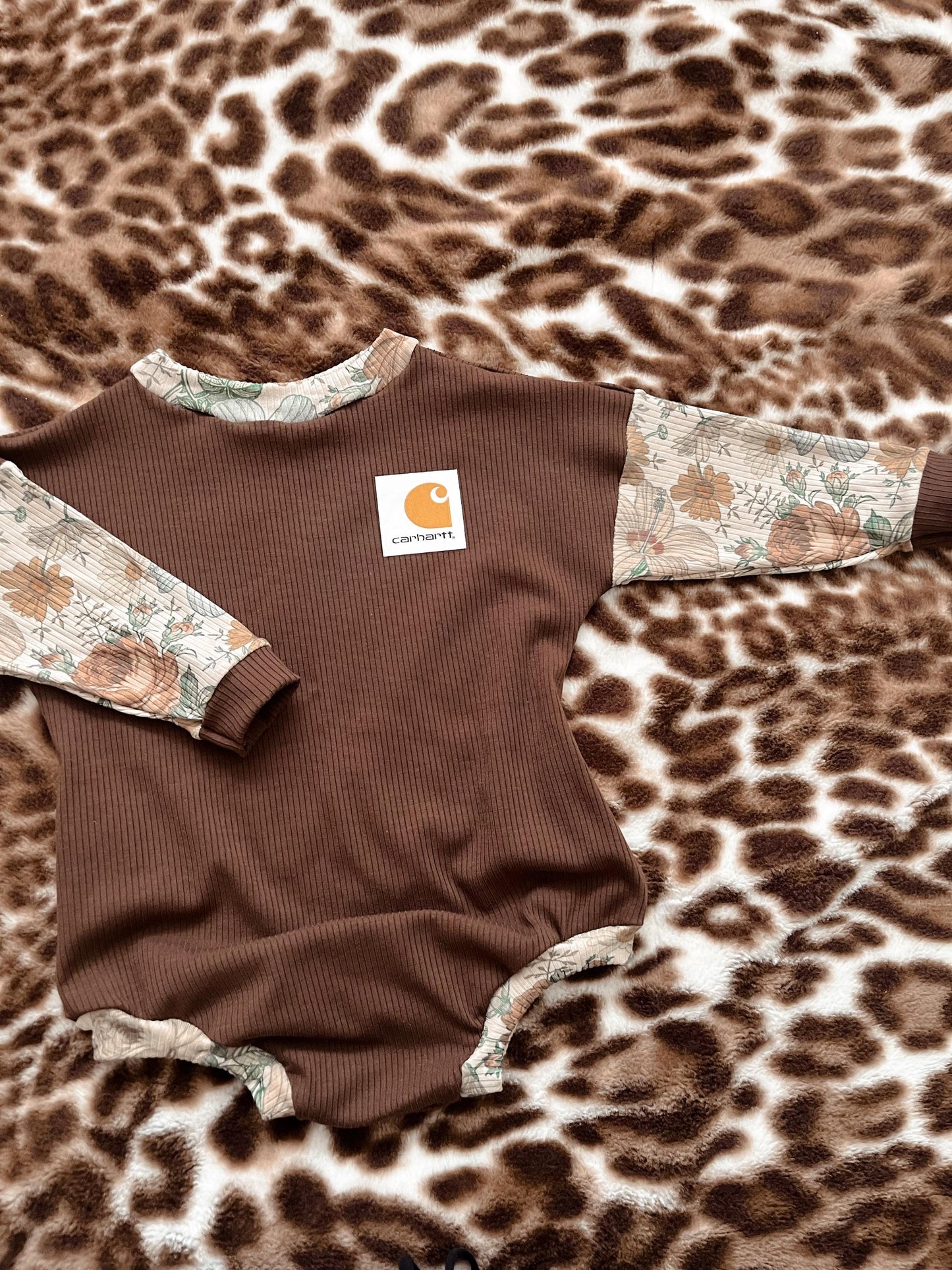 Floral  carhartt romper