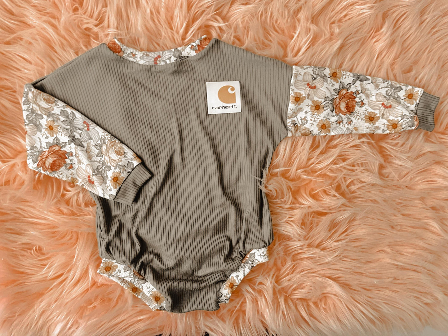 Floral  carhartt romper